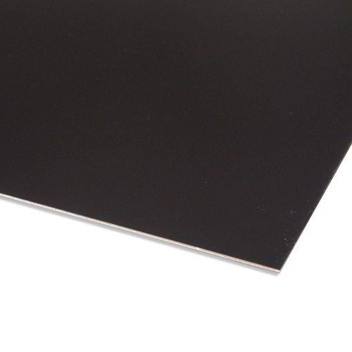 Lamiera in alluminio laccato nero 500 x 250 x 1 mm